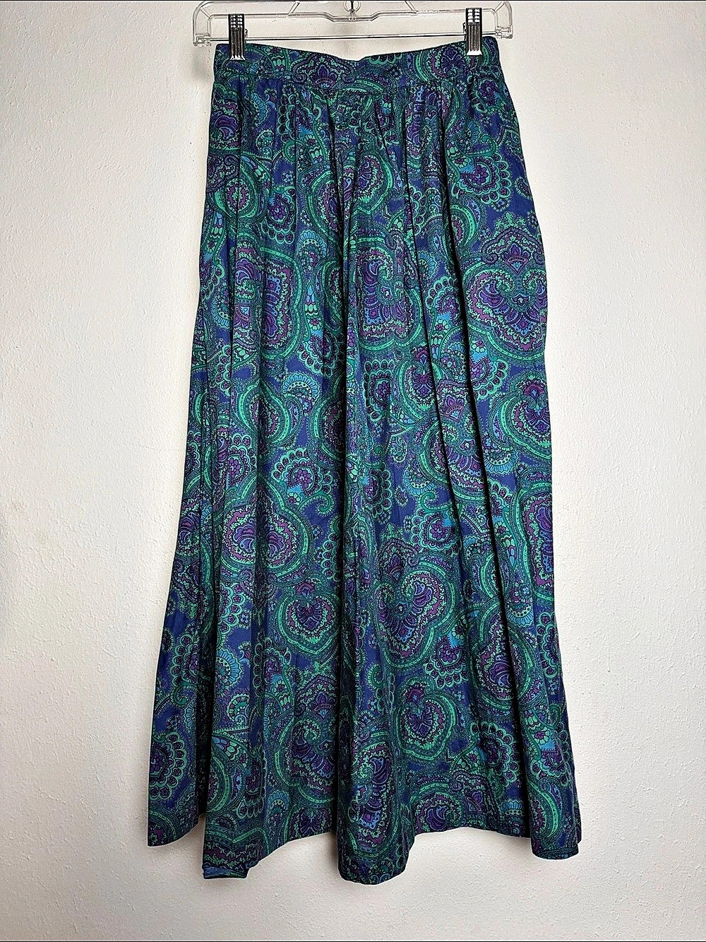 Prophecy Paisley Maxi Skirt in Blue & Green